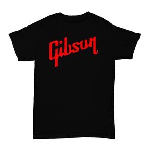 Gibson Guitar Shirt Musical Instrument Logo Tee Vintage Musician Graphic Unise92